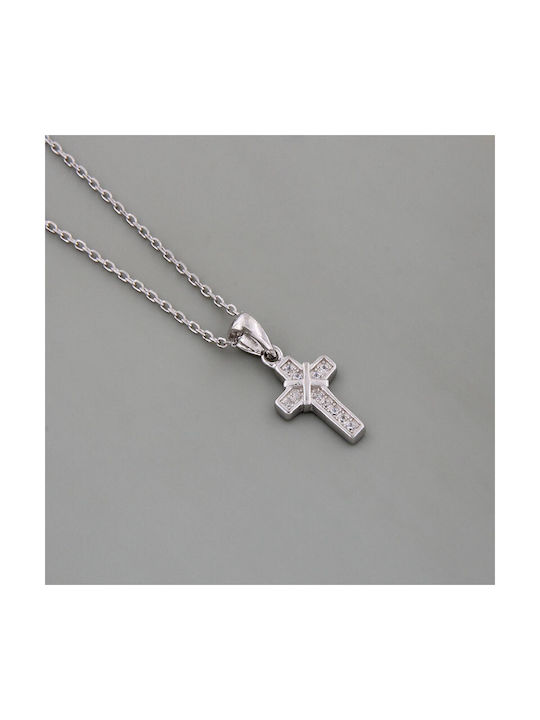 Ios Damen Kreuz aus Silber mit Kette