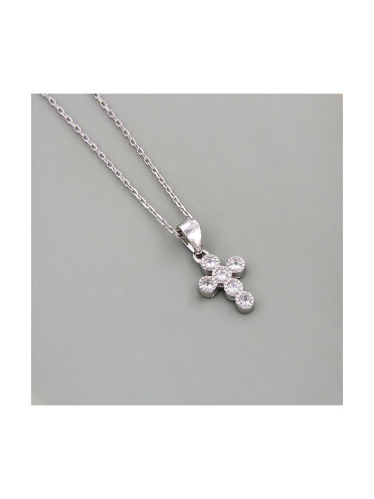 Ios Women's Cross from Silver with Chain