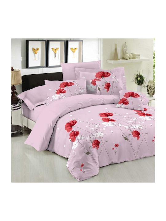 Le Blanc Duvet Set Single 160x240cm Anemone Pink 2pcs