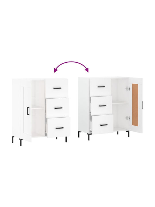 Bufet cu Sertare Alb 69.5x34x90cm