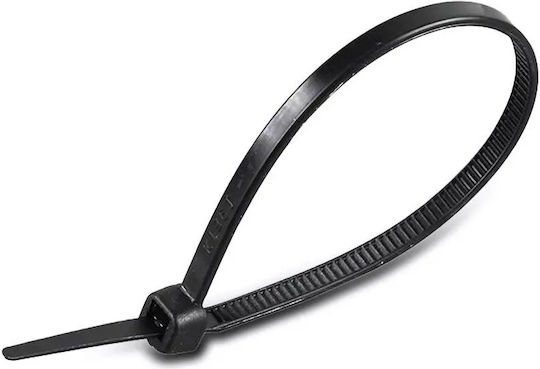 Spap Δεματικά Καλωδίων Πλαστικά 140mmx3.6mm σε Μαύρο χρώμα (100τμχ) (4100234)