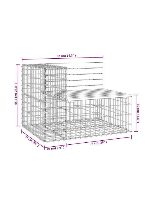 Bancă Exterior Lemnos 92x71x65.5cm