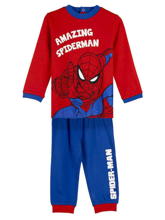 Cerda Παιδική Πιτζάμα Χειμωνιάτικη Κόκκινη Spiderman