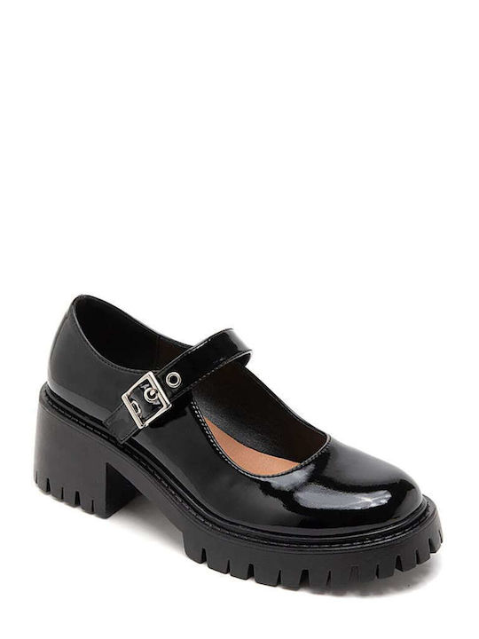 Keep Fred Patent Leather Black Heels