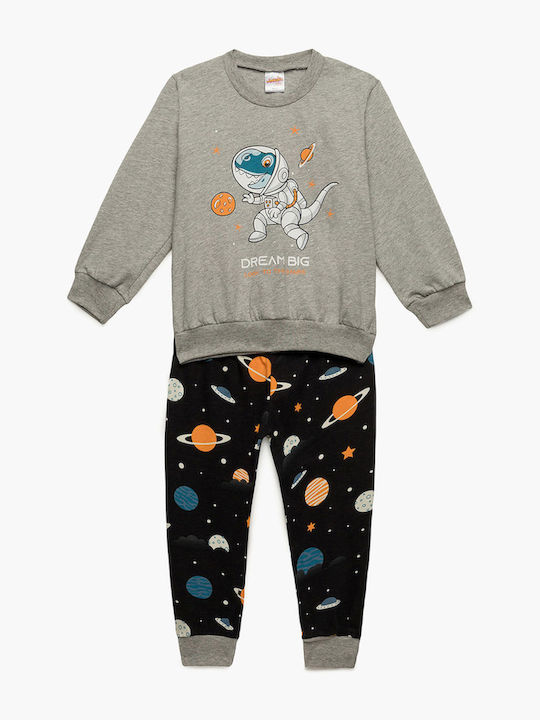 Minerva Kids' Pajamas Winter Gray Dream Big
