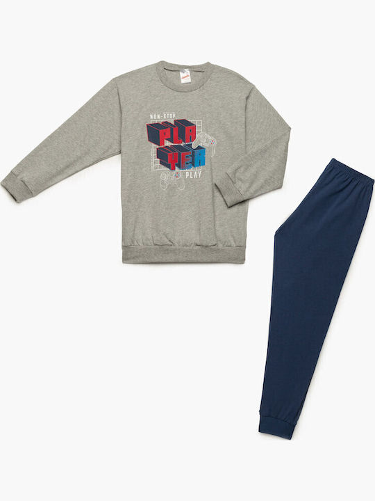 Minerva Kids' Pajamas Winter Gray Player
