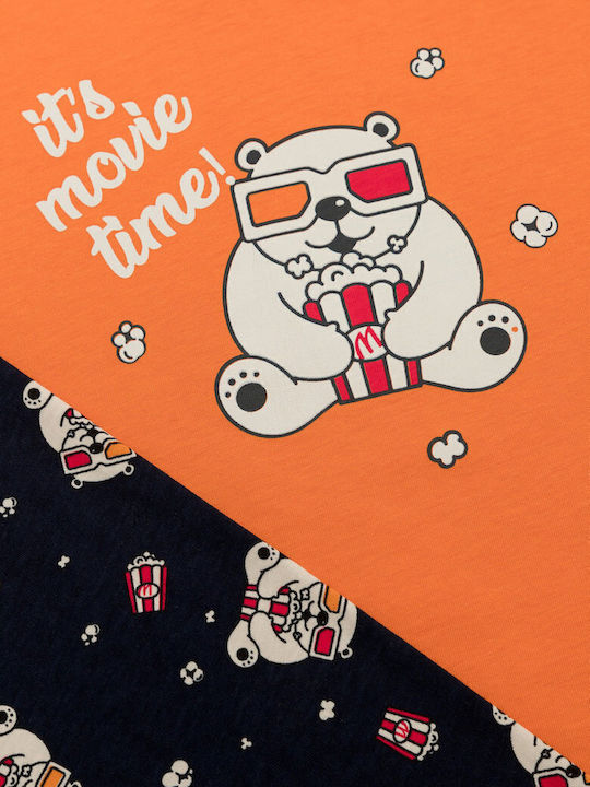 Minerva Kids' Pajamas Winter Orange POP CORN