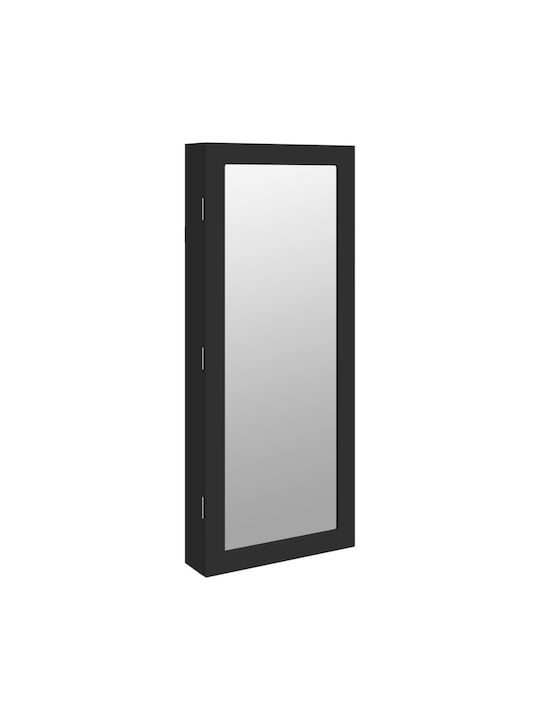 vidaXL Wall Mirror with Black Wooden Frame 1pcs