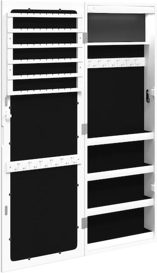 vidaXL Wandspiegel mit Weiß Hölzernes Rahmen & LED Beleuchtung 106x37.5cm 1Stück