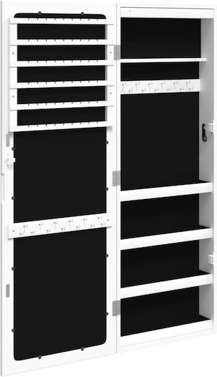 vidaXL Wandspiegel mit Weiß Hölzernes Rahmen & LED Beleuchtung 106x37.5cm 1Stück