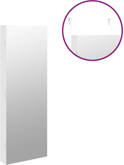 vidaXL Wandspiegel mit Weiß Hölzernes Rahmen & LED Beleuchtung 106x37.5cm 1Stück
