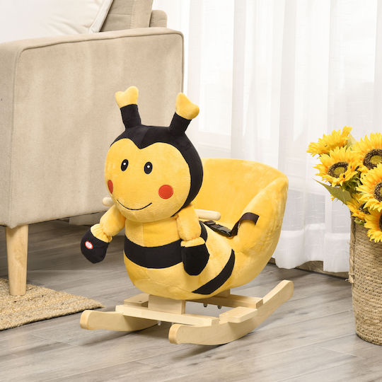 HomCom Fabric Rocking Toy for 18+ months Yellow