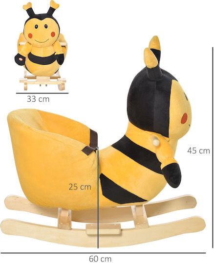 HomCom Fabric Rocking Toy for 18+ months Yellow