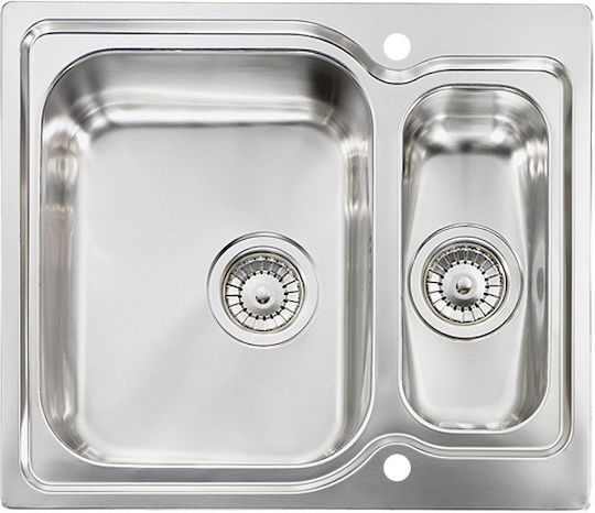 Sanitec Eureca Matico Ένθετος Inox Σατινέ Μ58xΠ50cm