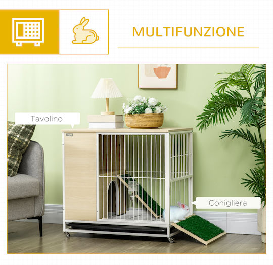 Pawhut D51-331V00AK Κλουβί Κτηνοτροφίας 78x52.5x76.5εκ.