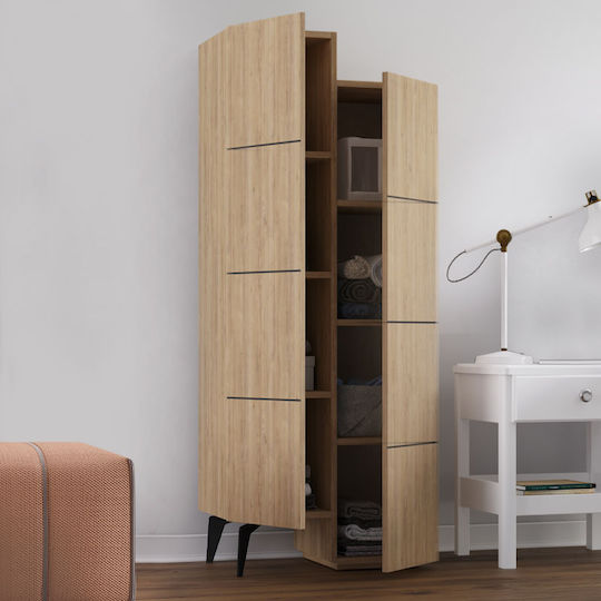 Megapap Cabinet de baie L62.2xA37.4xÎ156cm Melamină Bej