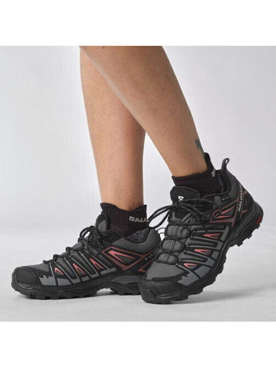 Salomon X Ultra Pioneer Gtx Γυναικεία Ορειβατικά Παπούτσια Αδιάβροχα με Μεμβράνη Gore-Tex Μαύρα