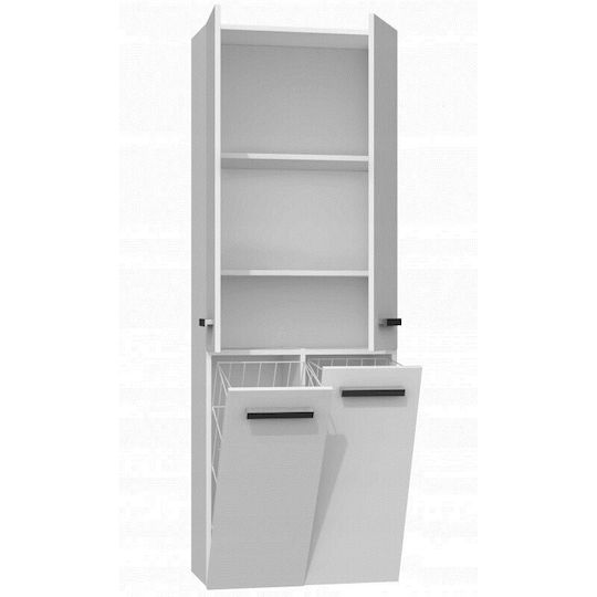 Topeshop Nel 2K DD Στήλη Μπάνιου Δαπέδου Μ60xΒ30xΥ174cm Λευκή
