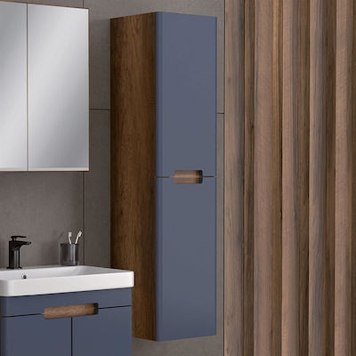 Martin Trend Badezimmersäule Wandhängeschrank H35xB35xH138cm Blau