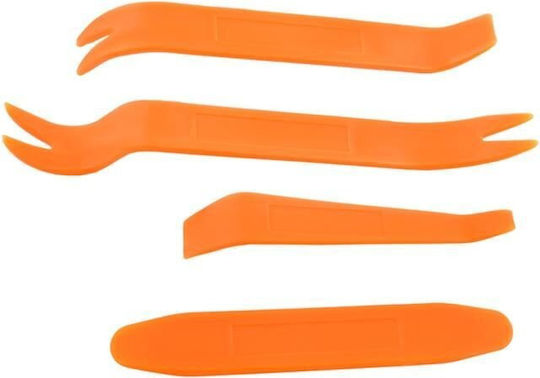 Iso Trade Unelte Pentru Demontarea Radiourilor Și Cleme Din Plastic Pentru Tapet Auto 4 Bucăți