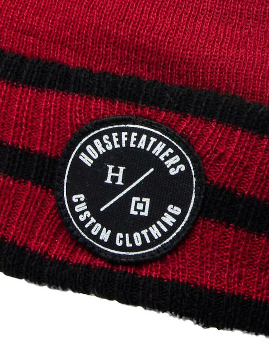 Horsefeathers Knitted Beanie Cap Red