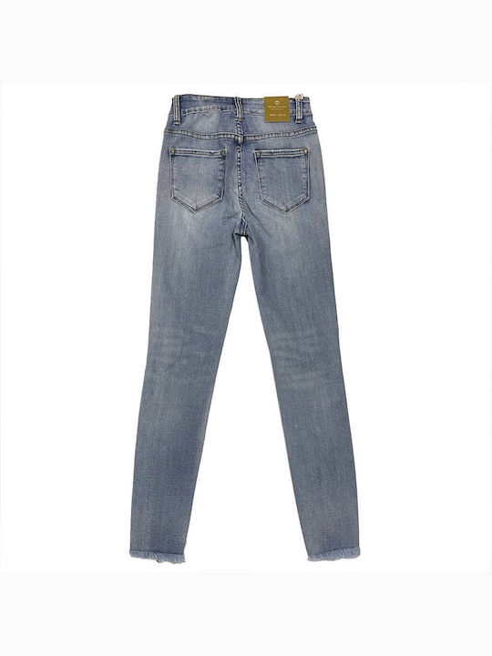 Γυναικείο Jean Παντελόνι με Σκισίματα σε Skinny Εφαρμογή