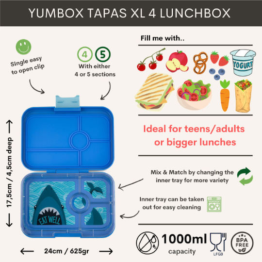 Yumbox Πλαστικό Παιδικό Δοχείο Φαγητού Ροζ