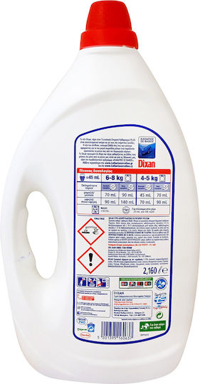 Dixan Φρεσκάδα Υγρό Απορρυπαντικό Ρούχων 2.16lt (48 Μεζούρες)