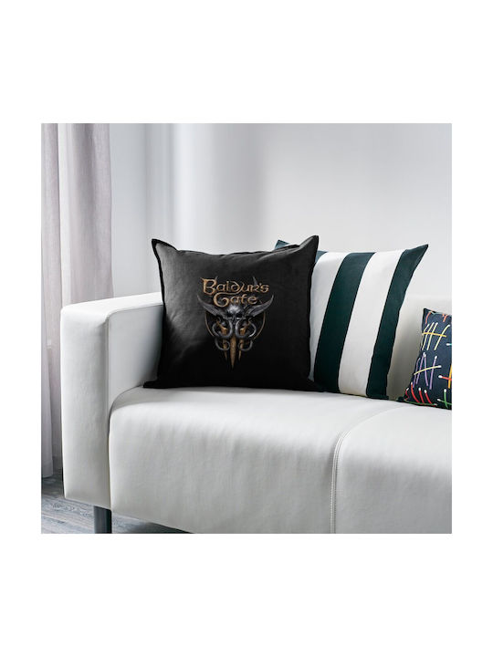 Koupakoupa Sofa Cushion from 100% Cotton Black 50x50cm.