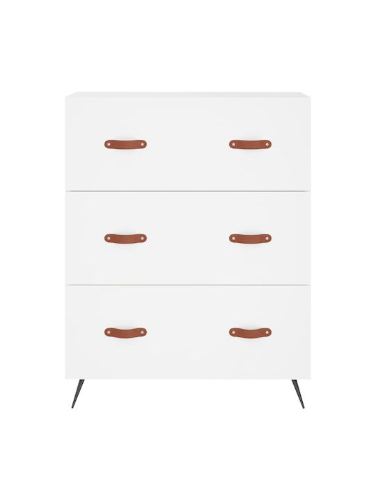 White Bookcase 69.5x34x180cm