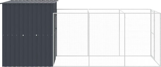 vidaXL Hundehaus Groß Metallisch Außenbereich Gray 165xx181cm