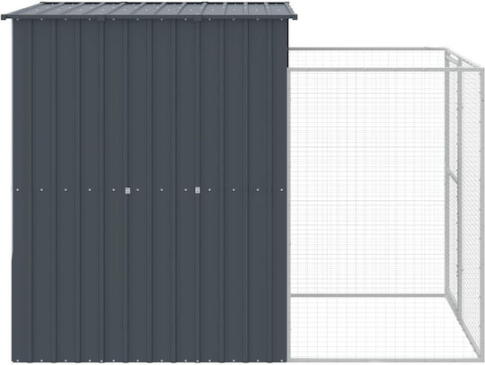 vidaXL Hundehaus Groß Metallisch Außenbereich Gray 165xx181cm