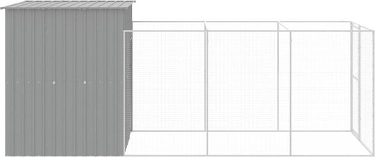vidaXL Hundehaus Groß Metallisch Außenbereich Gray 165xx181cm