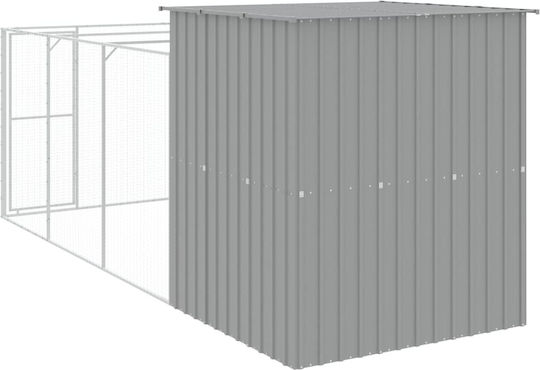 vidaXL Hundehaus Groß Metallisch Außenbereich Gray 165xx181cm
