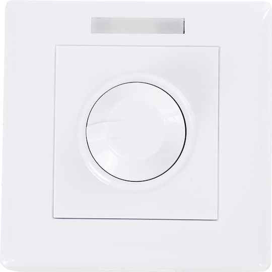 GloboStar Επιτοίχιος Διακόπτης Dimmer με Πλαίσιο Ταινία LED Περιστροφικός