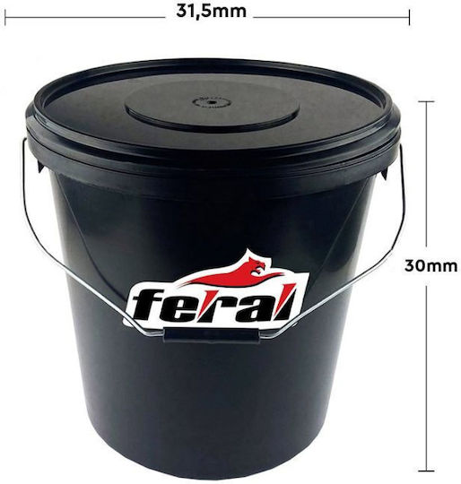 Feral Plastic Waste Bin 18lt Black