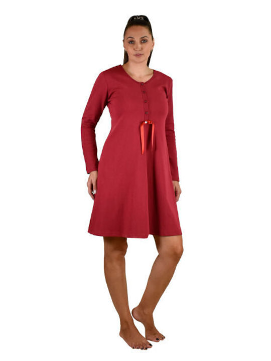 Koyote Winter Women's Nightdress Burgundy