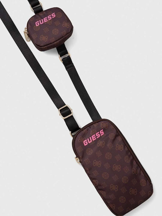 Guess Τσαντάκι Women's Mobile Phone Bag Brown