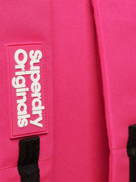 Superdry Montana Σχολική Τσάντα Πλάτης Γυμνασίου - Λυκείου Ροζ με Θήκη για Παγούρι