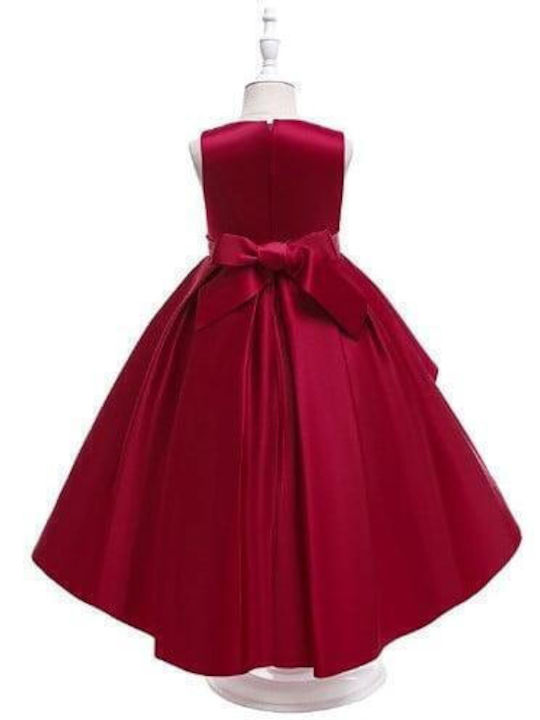 TakTakBaby Kids Dress Tulle Sleeveless Burgundy