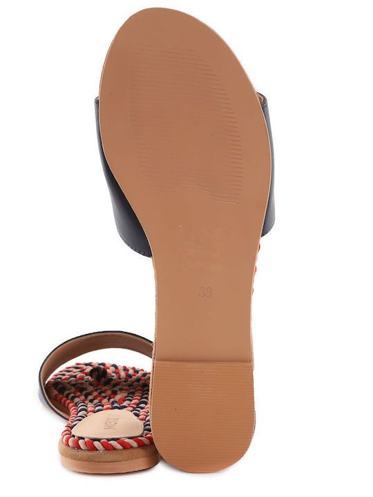 Mexx Enissa Δερμάτινα Σανδάλια Navy Μπλε
