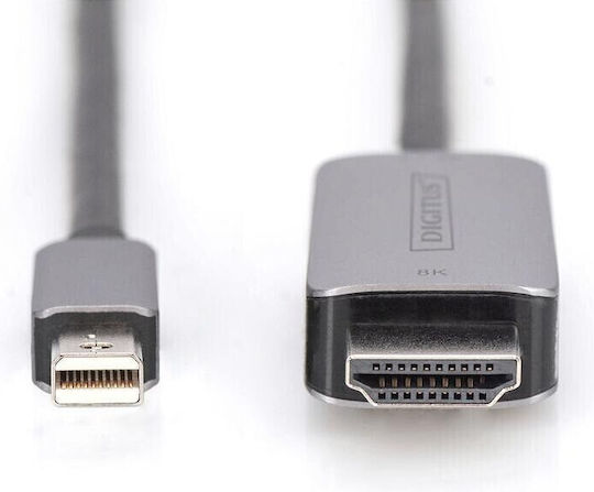 Digitus Cable mini DisplayPort male - HDMI male 1m Μαύρο (DB-340109-010-S)