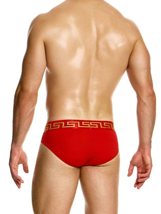 Herren Slip Rote mit Mustern 11613_Rot