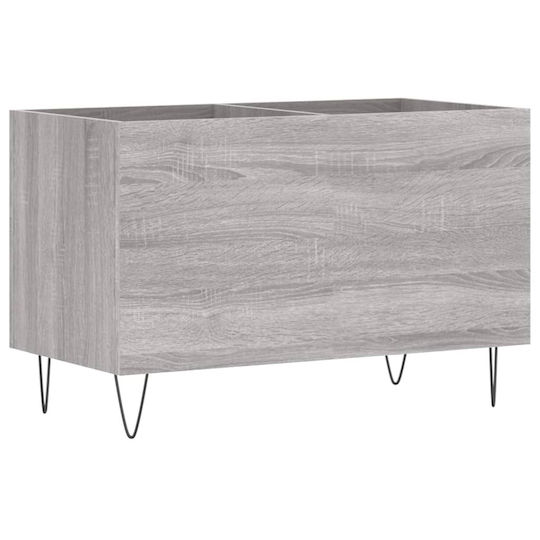 vidaXL Мебел за Hi-Fi Сив 38x74.5x48см