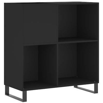 vidaXL Έπιπλο Hi-Fi με Ράφια Μαύρο 38x84.5x89cm