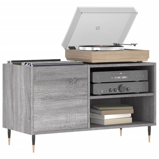 vidaXL Мебел за Hi-Fi Сив 38x85x48см