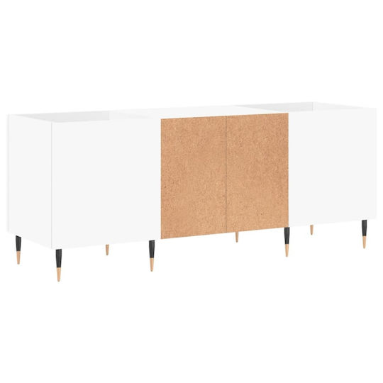 vidaXL Мебел за Hi-Fi Бял 38x121x48см