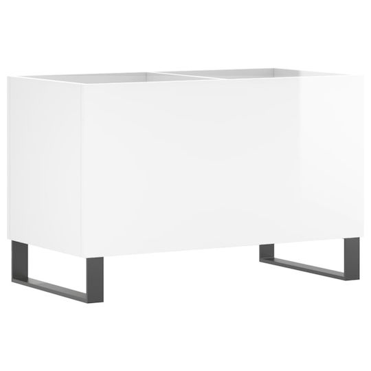 vidaXL Glossy Hi-Fi Furniture White 38x74.5x48cm