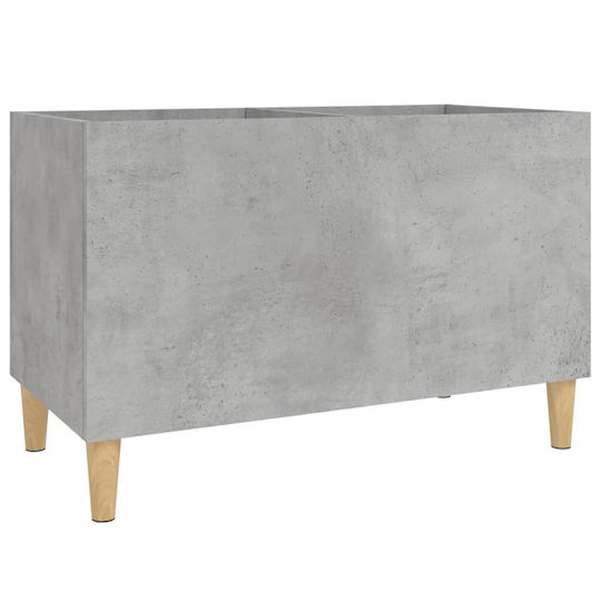 vidaXL Record Furniture from Concrete Hi-Fi Furniture Grey with Brown Feet 74.5x48x38cm