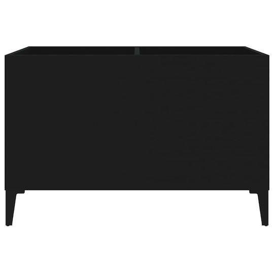 vidaXL Έπιπλο Δίσκων Hi-Fi Furniture Black with Black Feet 74.5x48x38cm